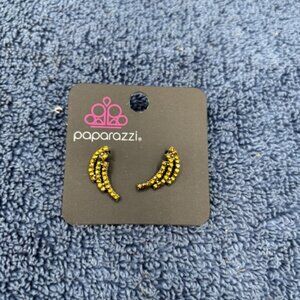 Paparazzi Wing Bling Brass Earrings